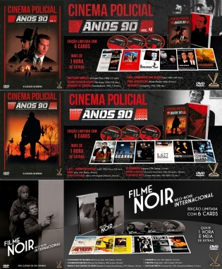 Lançamentos Pacote: Cinema Policial Anos 90 e Internacional (9 DVDs 18 Filmes)